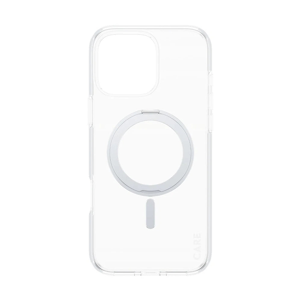 MagSafe-deksel for Apple iPhone 16 Pro Max, PanzerGlass, Care Feature Kickstand, Sølv Transparent