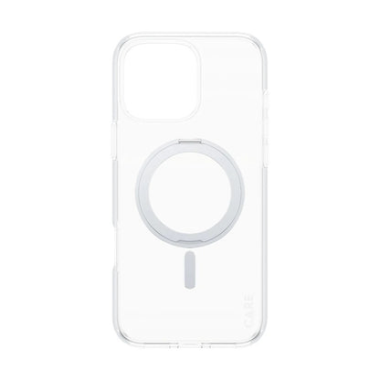 MagSafe-deksel for Apple iPhone 16 Pro Max, PanzerGlass, Care Feature Kickstand, Sølv Transparent