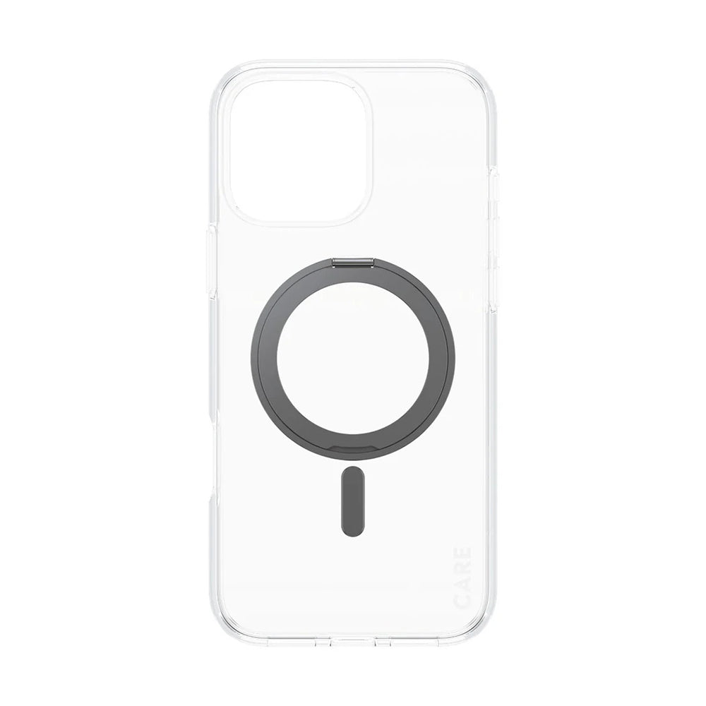 MagSafe-deksel for Apple iPhone 16 Pro Max, PanzerGlass, Care Feature Kickstand, Svart Transparent
