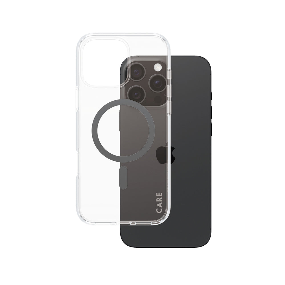 MagSafe-deksel for Apple iPhone 16 Pro Max, PanzerGlass, Care Urban Combat, Svart Transparent