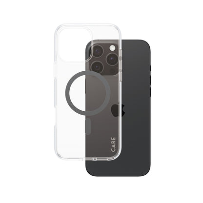 MagSafe-deksel for Apple iPhone 16 Pro Max, PanzerGlass, Care Urban Combat, Svart Transparent