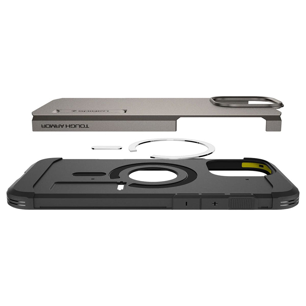 MagSafe-deksel for Apple iPhone 16 Pro Max, Spigen, Tough Armor, Grå ACS08012