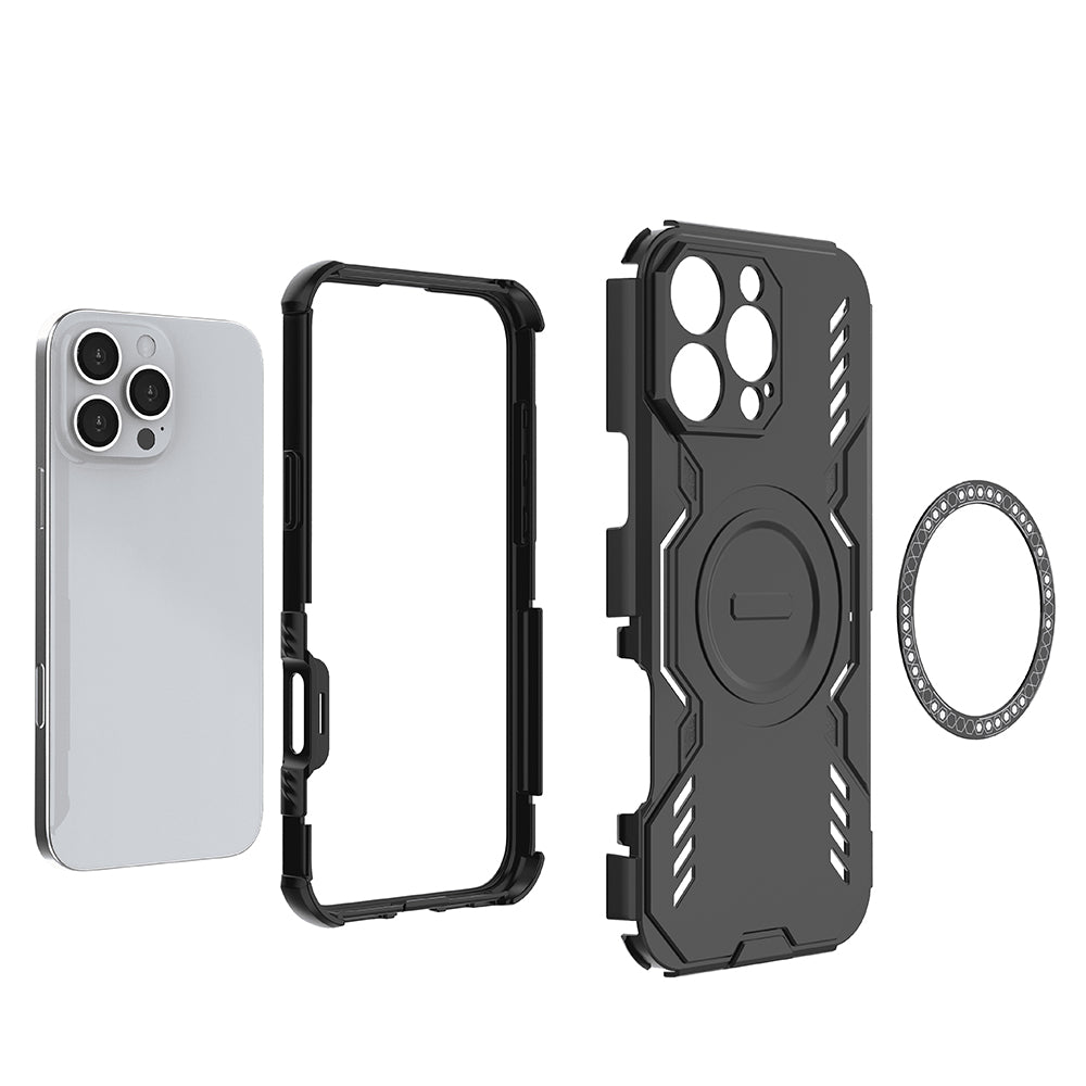 MagSafe-deksel for Apple iPhone 16 Pro Max, Techsuit, ArmorMag, svart