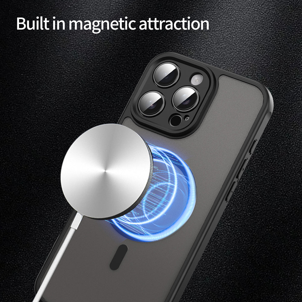 MagSafe-deksel for Apple iPhone 16 Pro Max, Techsuit, HaloFrost II, Svart