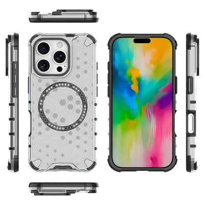 MagSafe-deksel for Apple iPhone 16 Pro Max, Techsuit, HoneyComb Shield, Hvit