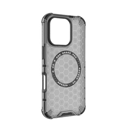 MagSafe-deksel for Apple iPhone 16 Pro Max, Techsuit, HoneyComb Shield, Svart