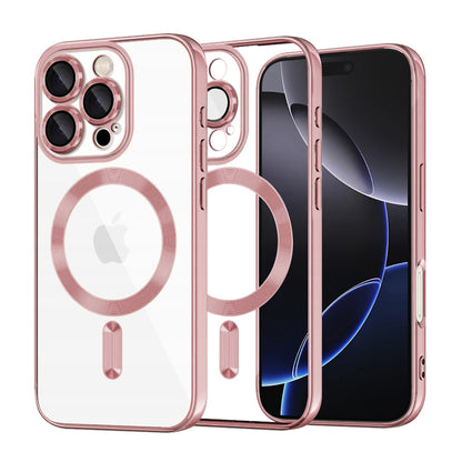 MagSafe-deksel for Apple iPhone 16 Pro Max, Techsuit, Luxury Crystal, Rosa