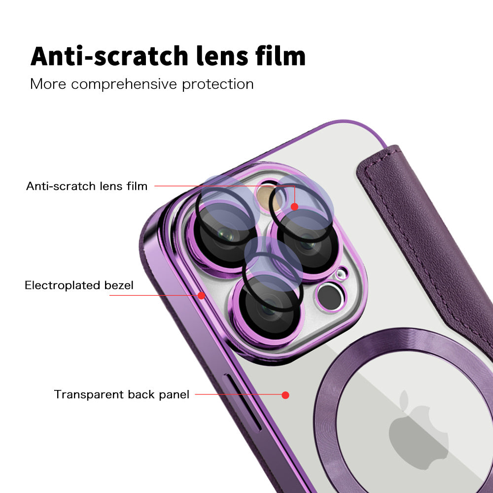MagSafe-deksel for Apple iPhone 16 Pro Max, Techsuit, SmartMag Book, Lilla