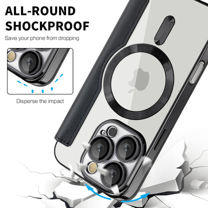 MagSafe-deksel for Apple iPhone 16 Pro Max, Techsuit, SmartMag Book, Svart