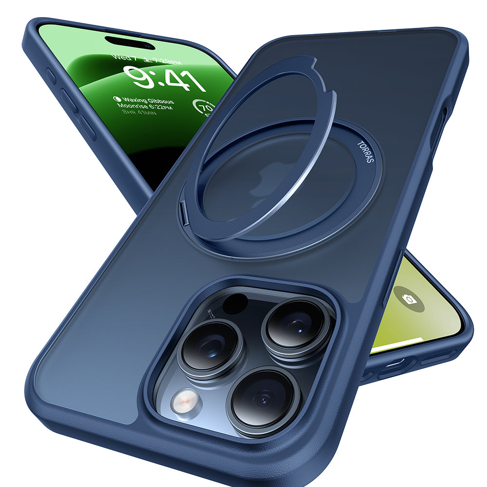 MagSafe-deksel for Apple iPhone 16 Pro Max, Torras, Ostand Pro, Marineblå