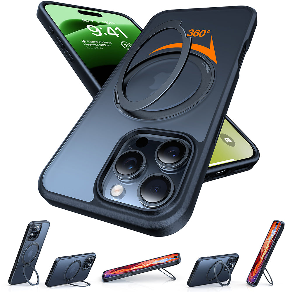 MagSafe-deksel for Apple iPhone 16 Pro Max, Torras, Ostand Pro, Svart