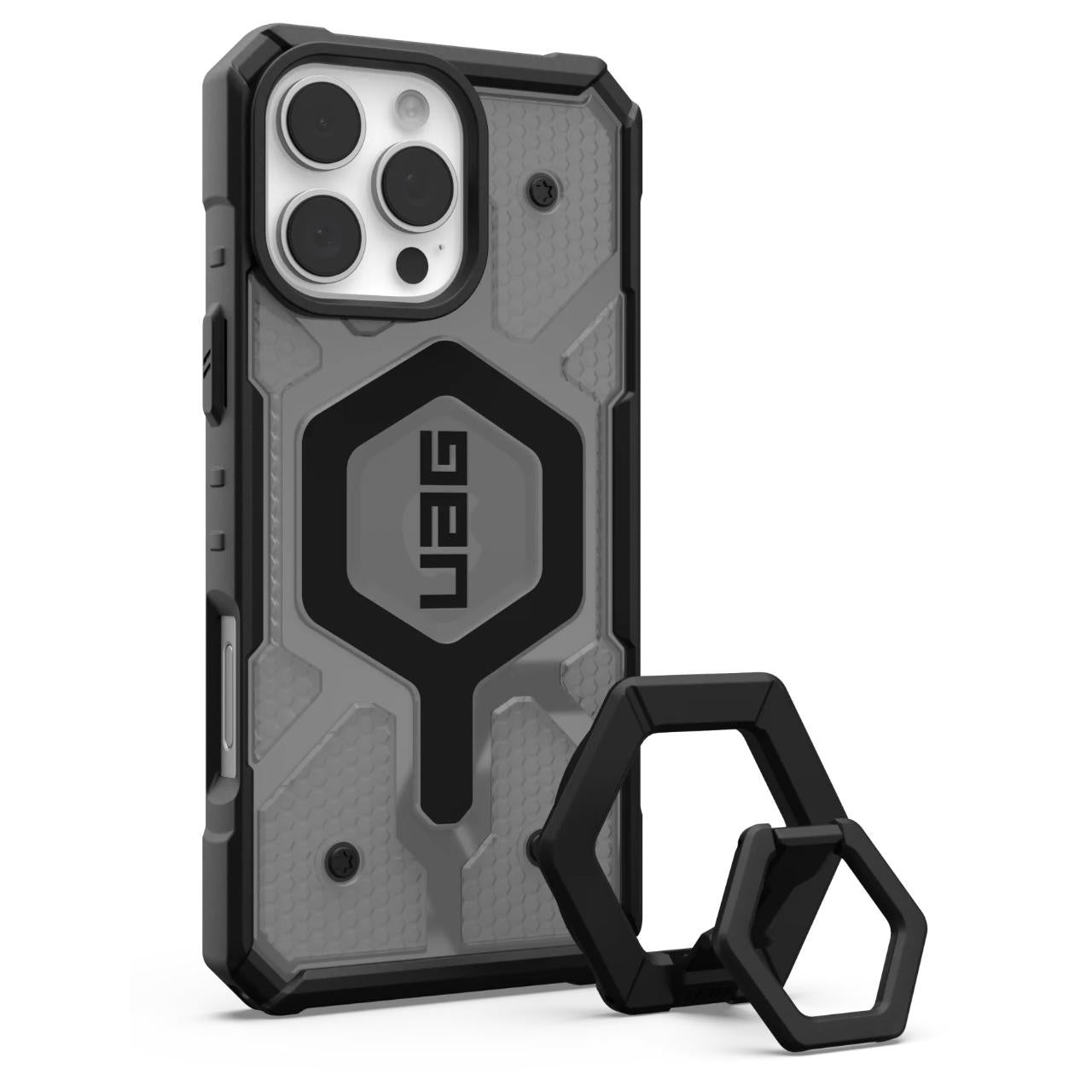 MagSafe-deksel for Apple iPhone 16 Pro Max, Urban Armor Gear, Pathfinder Clear Bundle, Grå
