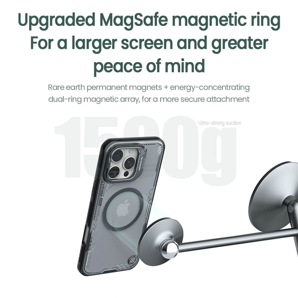 MagSafe-deksel for Apple iPhone 16 Pro, Nillkin, Iceblade Prop (med kamerautskjæring), grønn