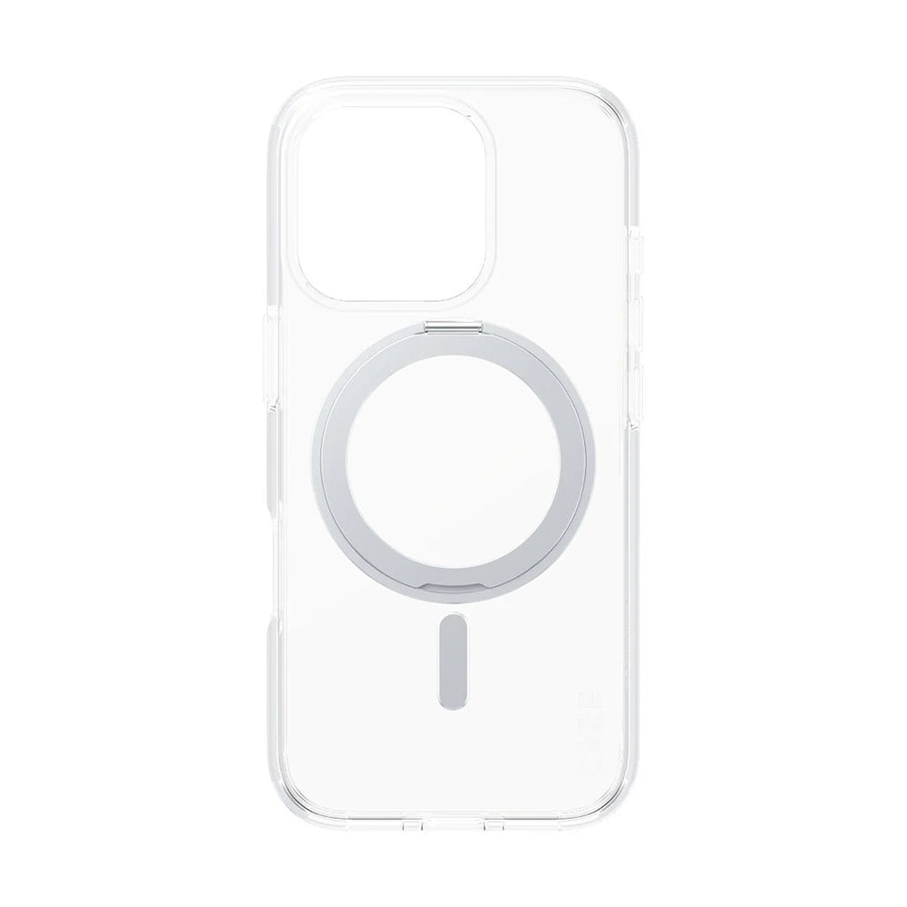 MagSafe-deksel for Apple iPhone 16 Pro, PanzerGlass, Care Feature Kickstand, Sølvtransparent