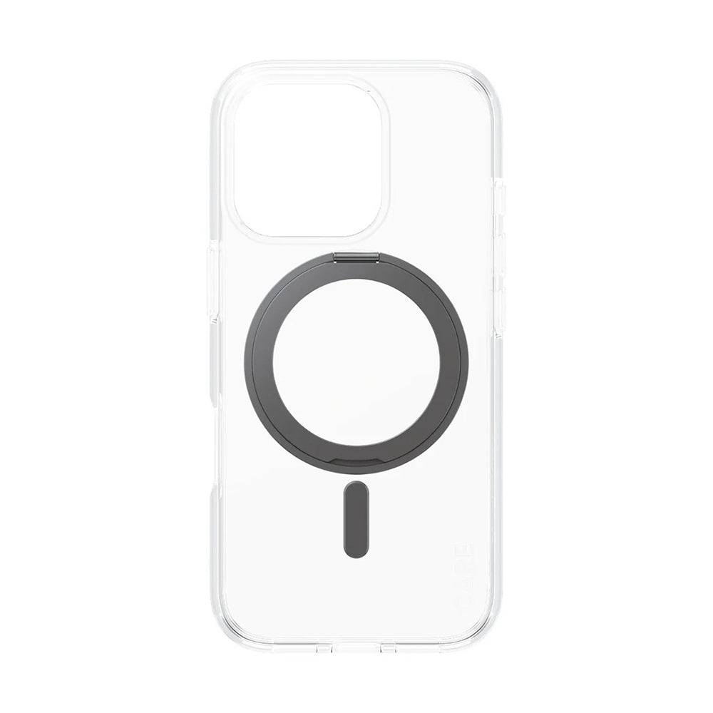 MagSafe-deksel for Apple iPhone 16 Pro, PanzerGlass, Care Feature Kickstand, Svart Transparent