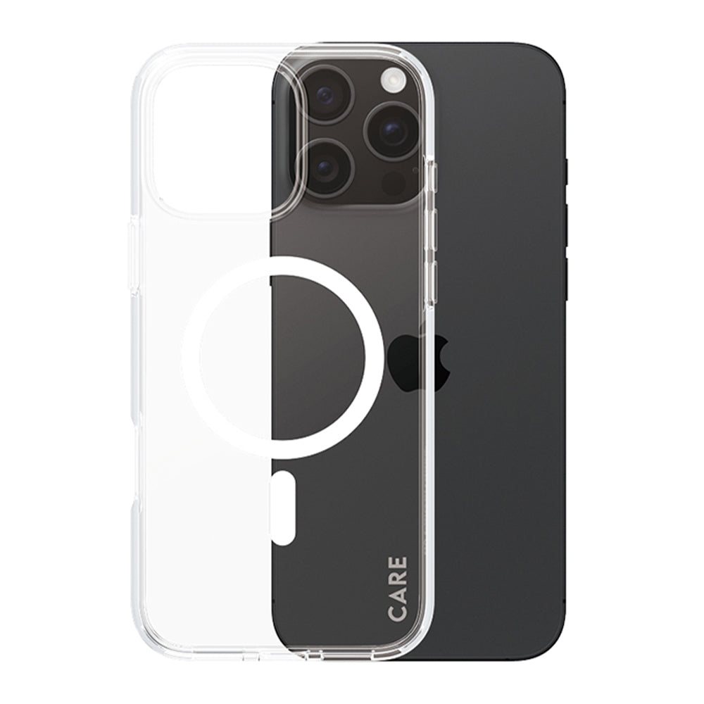 MagSafe-deksel for Apple iPhone 16 Pro, PanzerGlass, Care Urban Combat, Transparent Hvit