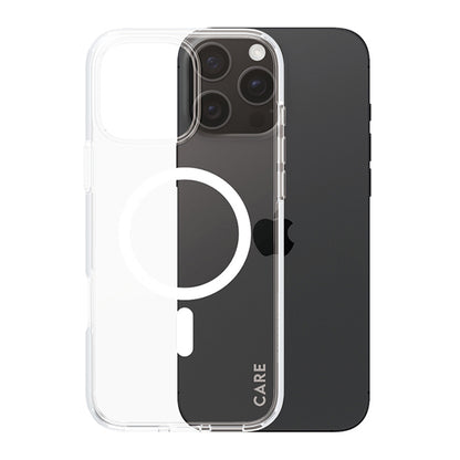 MagSafe-deksel for Apple iPhone 16 Pro, PanzerGlass, Care Urban Combat, Transparent Hvit