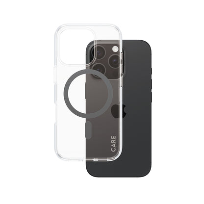 MagSafe-deksel for Apple iPhone 16 Pro, PanzerGlass, Care Urban Combat, Svart Transparent