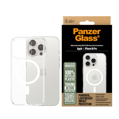 MagSafe-deksel for Apple iPhone 16 Pro, PanzerGlass, HardCase, Hvit Transparent