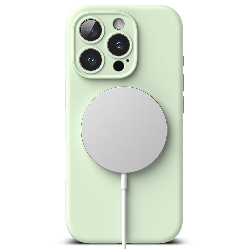 MagSafe-deksel for Apple iPhone 16 Pro, Ringke, silikon, lysegrønn