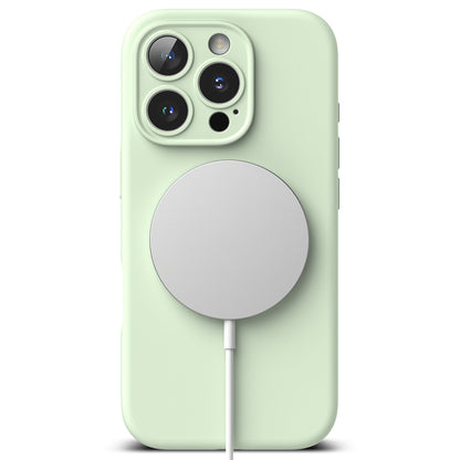 MagSafe-deksel for Apple iPhone 16 Pro, Ringke, silikon, lysegrønn