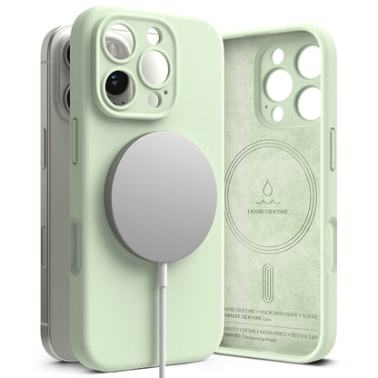 MagSafe-deksel for Apple iPhone 16 Pro, Ringke, silikon, lysegrønn