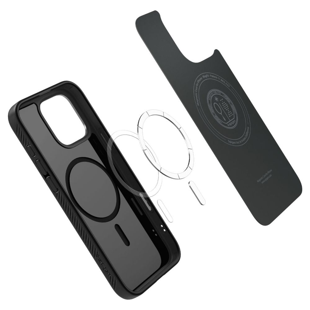 MagSafe-deksel for Apple iPhone 16 Pro, Spigen, Liquid Air T, Matt Svart ACS09116