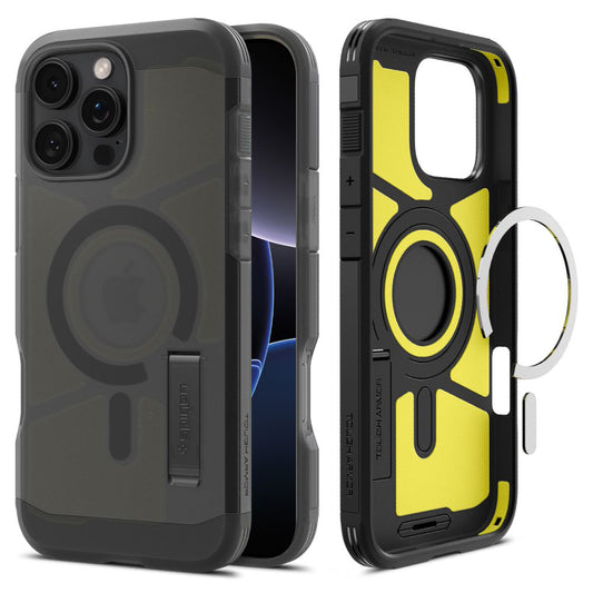 MagSafe-deksel for Apple iPhone 16 Pro, Spigen, Tough Armor, Satin Black ACS09072