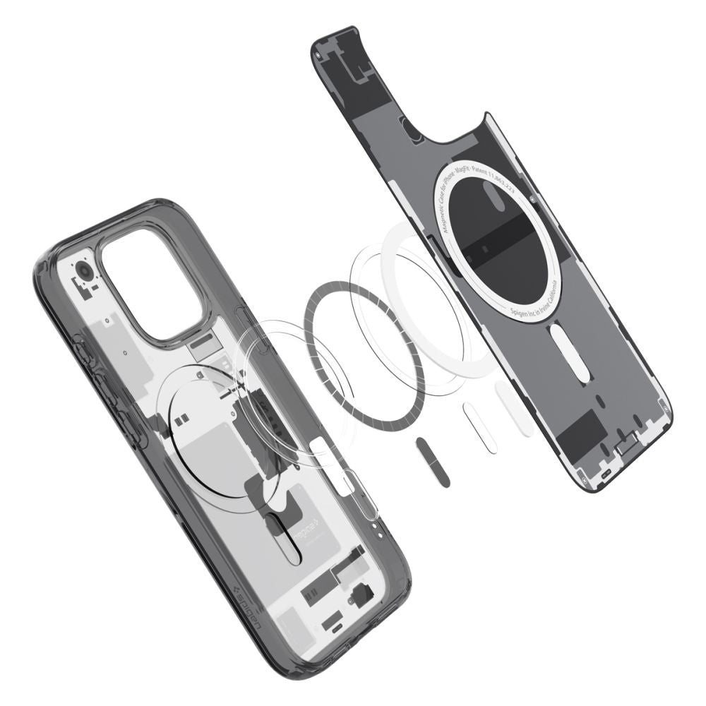 MagSafe-deksel for Apple iPhone 16 Pro, Spigen, Ultra Hybrid Zero One, Matt Svart ACS08135