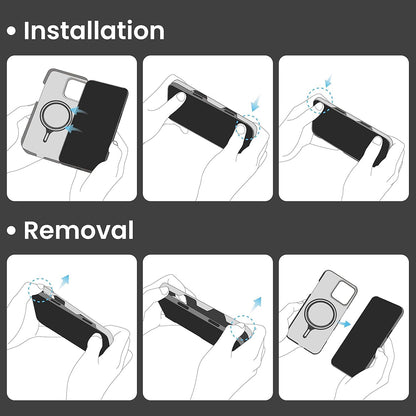 MagSafe-deksel for Apple iPhone 16 Pro, Techsuit, Aramidfiber, Svart