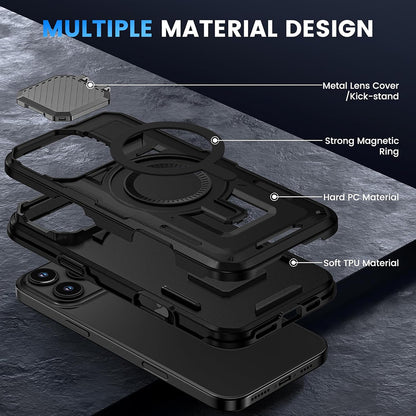 MagSafe-deksel for Apple iPhone 16 Pro, Techsuit, CamVault, svart