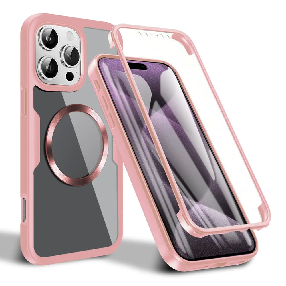 MagSafe-deksel for Apple iPhone 16 Pro, Techsuit, ColorVerse 360, Rosa