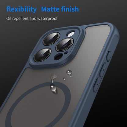 MagSafe-deksel for Apple iPhone 16 Pro, Techsuit, HaloFrost II, Marineblå