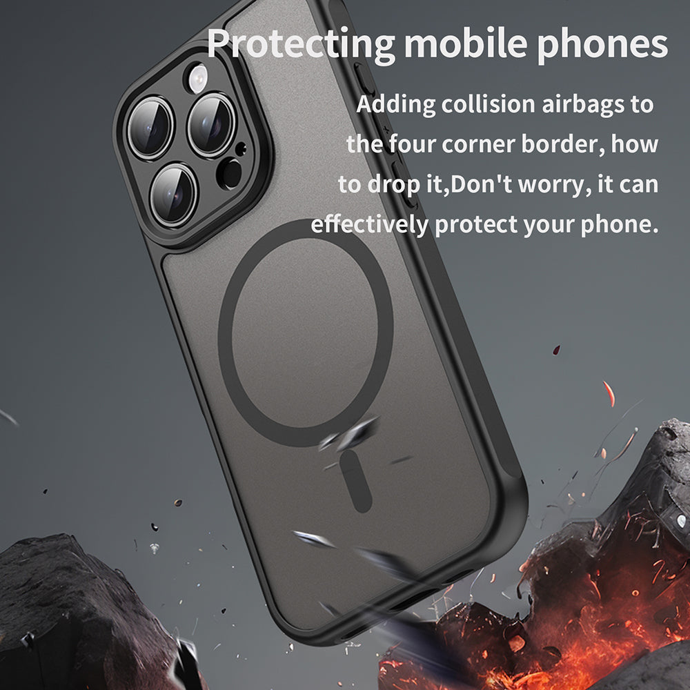 MagSafe-deksel for Apple iPhone 16 Pro, Techsuit, HaloFrost II, Svart