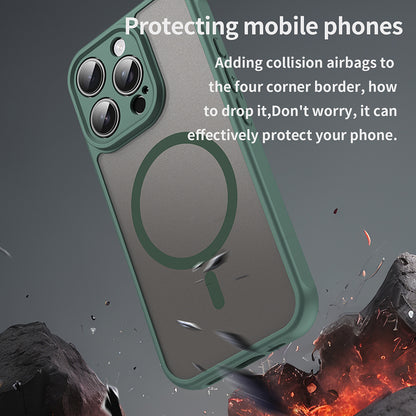 MagSafe-deksel for Apple iPhone 16 Pro, Techsuit, HaloFrost II, Grønn