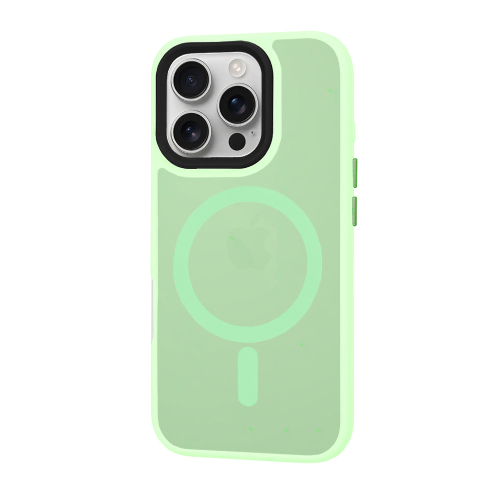 MagSafe-deksel for Apple iPhone 16 Pro, Techsuit, HaloFrost, Lys grønn