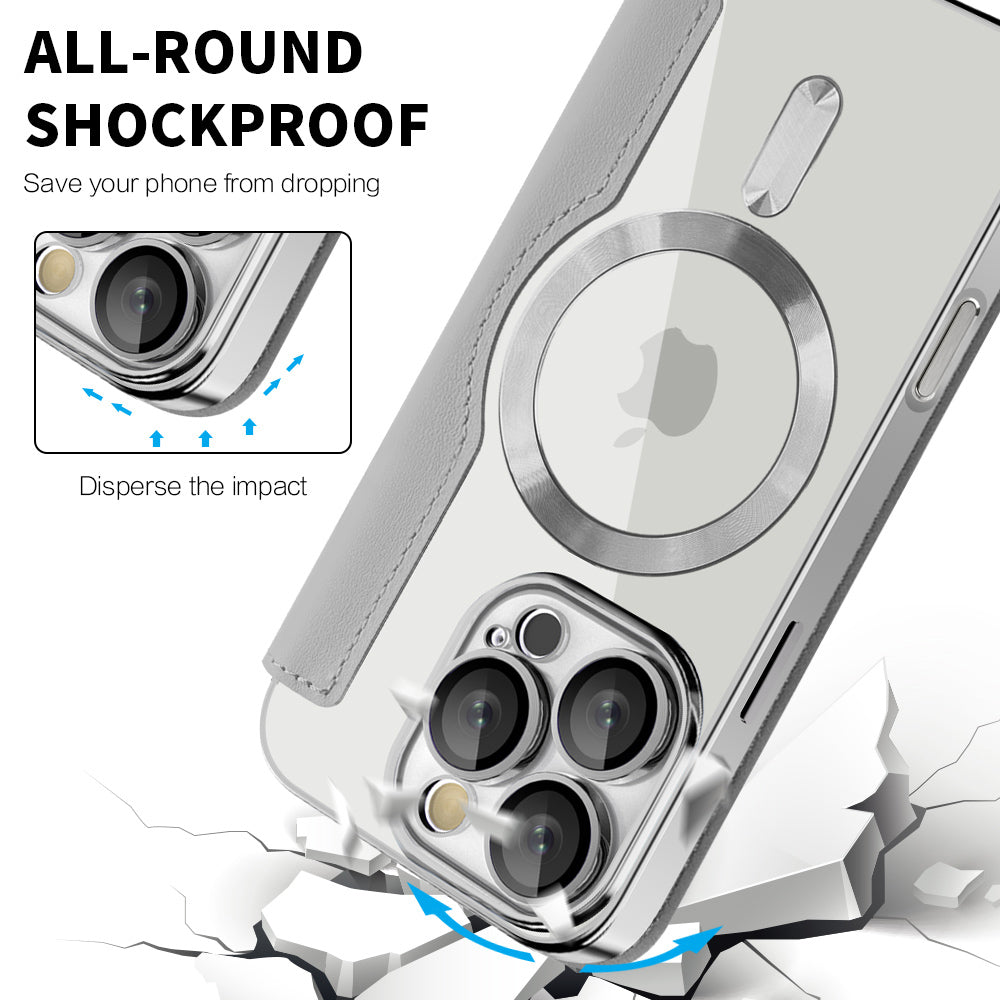 MagSafe-deksel for Apple iPhone 16 Pro, Techsuit, SmartMag Book, Grå