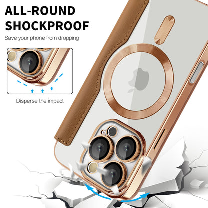 MagSafe-deksel for Apple iPhone 16 Pro, Techsuit, SmartMag Book, Brun