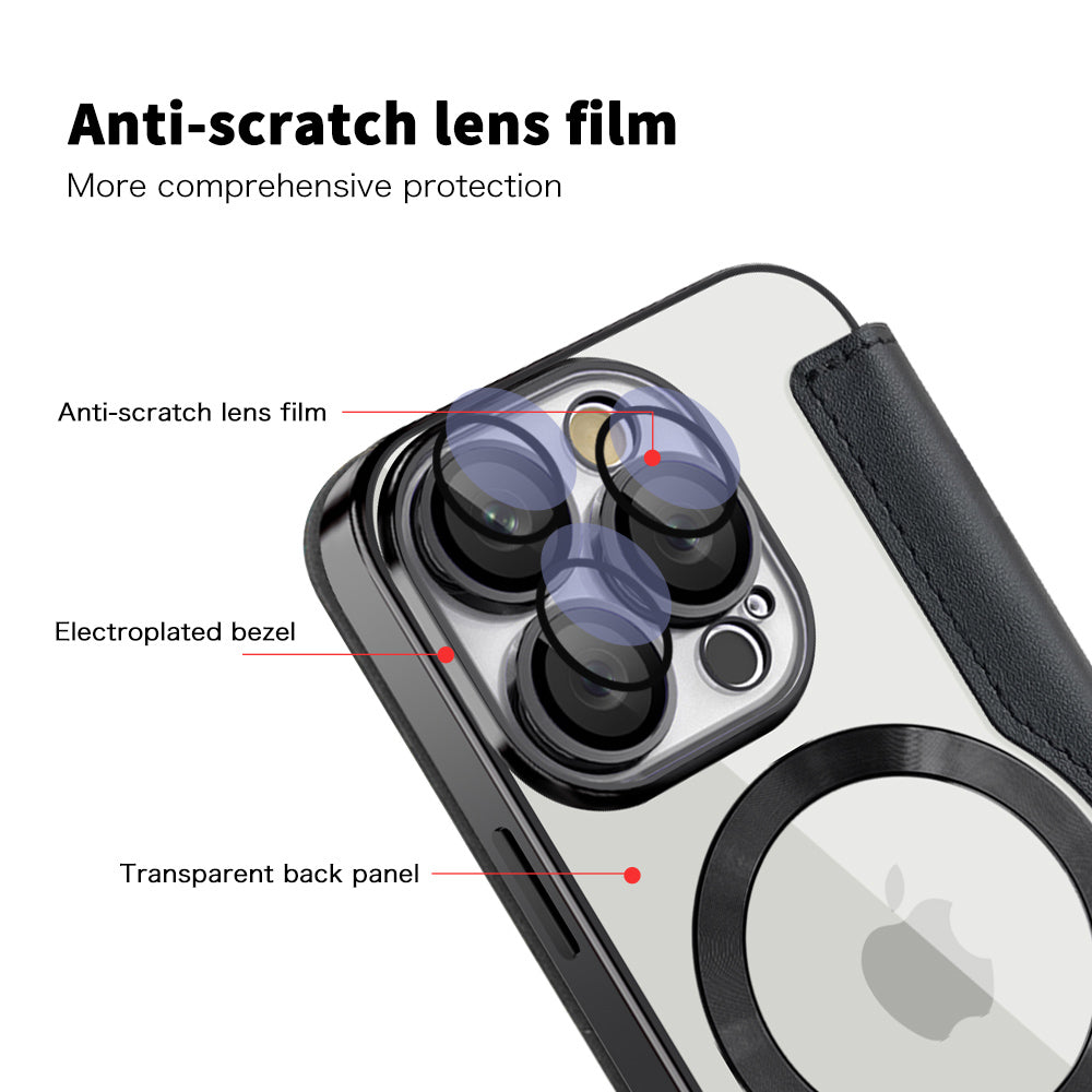 MagSafe-deksel for Apple iPhone 16 Pro, Techsuit, SmartMag Book, Svart