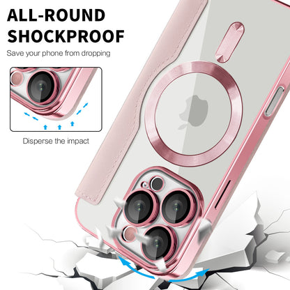 MagSafe-deksel for Apple iPhone 16 Pro, Techsuit, SmartMag Book, Rosa