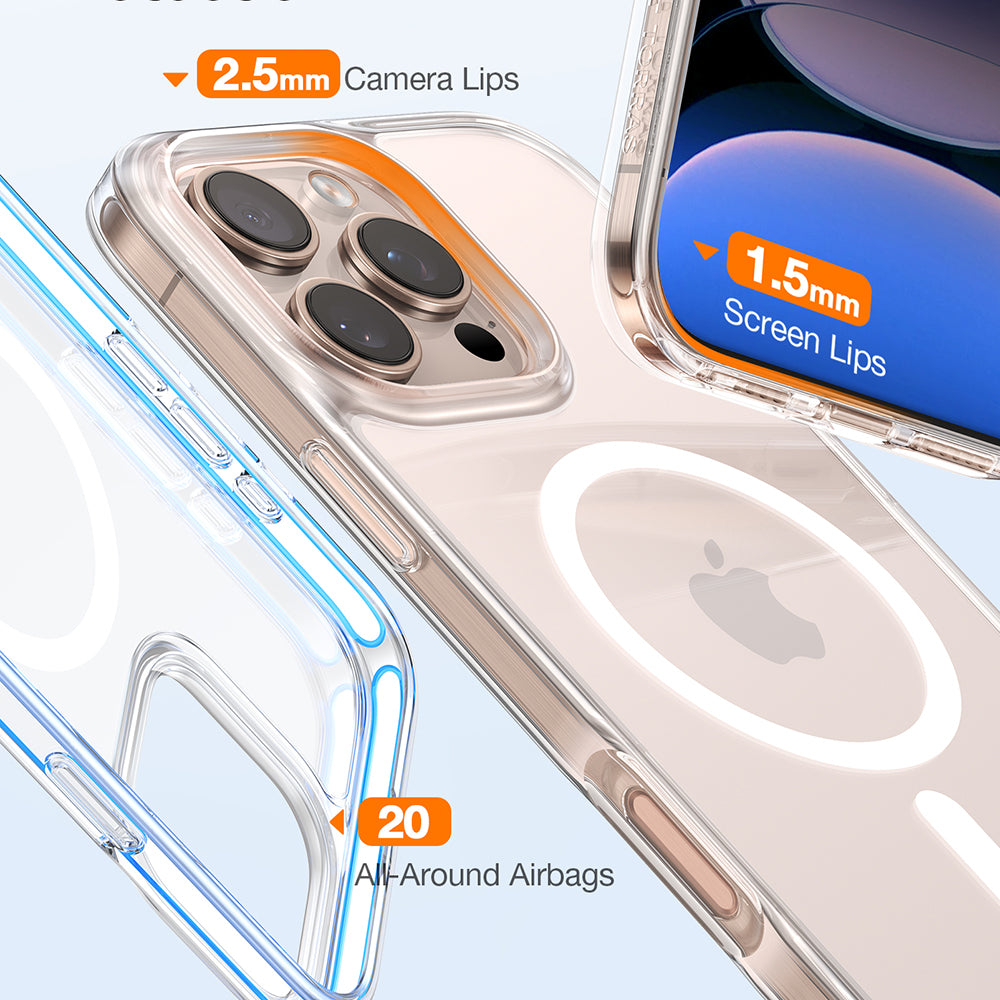 MagSafe deksel for Apple iPhone 16 Pro, Torras, Diamond, Gjennomsiktig