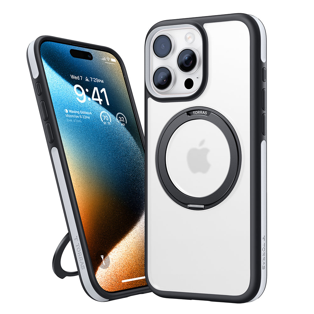 MagSafe-deksel for Apple iPhone 16 Pro, Torras, Ostand R Fusion, Svart