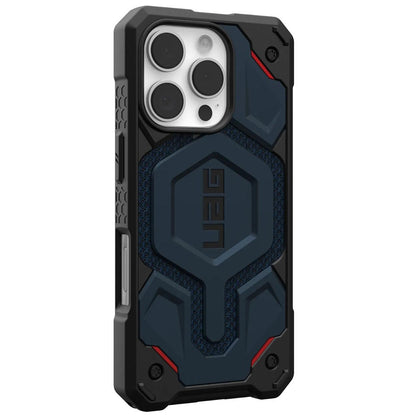 MagSafe-deksel for Apple iPhone 16 Pro, Urban Armor Gear, Monarch Pro Kevlar, Marineblå