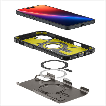 MagSafe-deksel for Apple iPhone 16, Spigen, Tough Armor, Grå