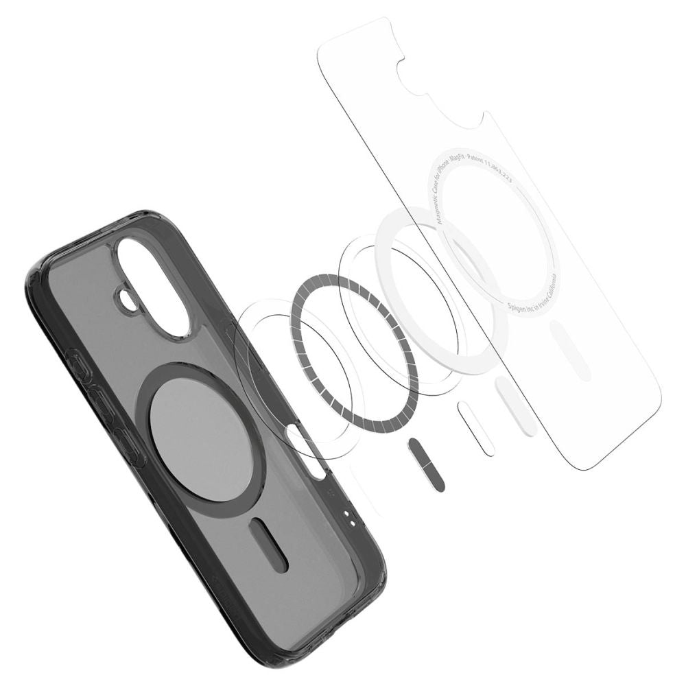 MagSafe-deksel for Apple iPhone 16, Spigen, Ultra Hybrid T, Satin Black ACS09074