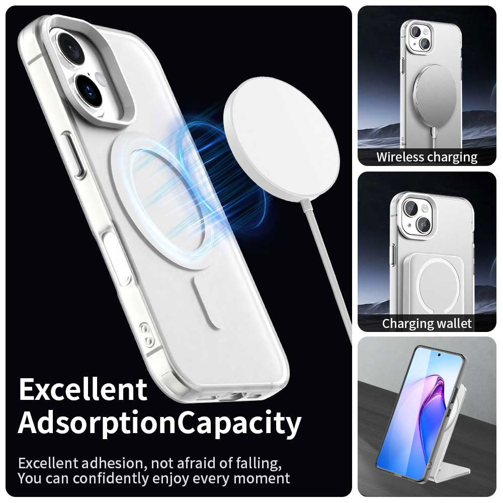 MagSafe-deksel for Apple iPhone 16, Techsuit, CandyCase, hvit