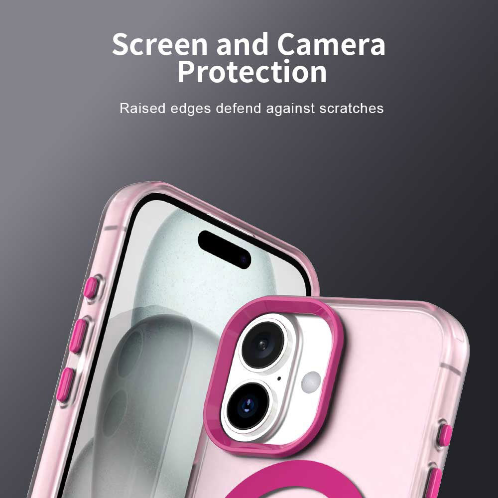 MagSafe-deksel for Apple iPhone 16, Techsuit, CandyCase, Rosa