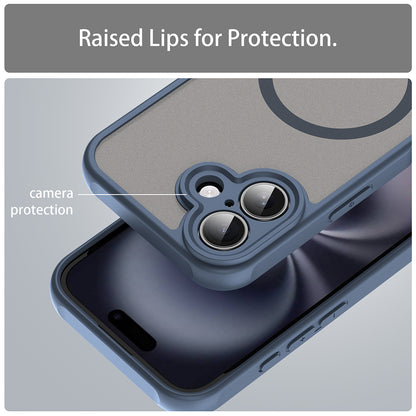 MagSafe-deksel for Apple iPhone 16, Techsuit, HaloFrost II, Marineblå