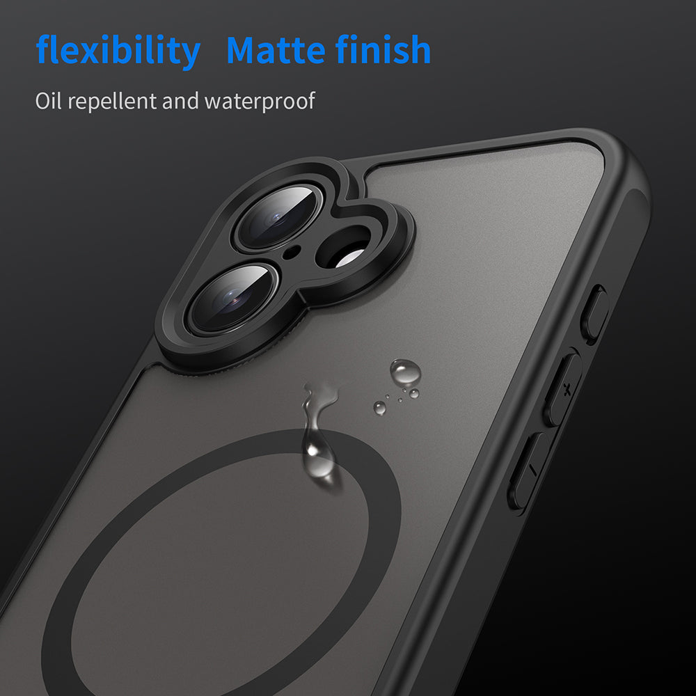 MagSafe-deksel for Apple iPhone 16, Techsuit, HaloFrost II, svart