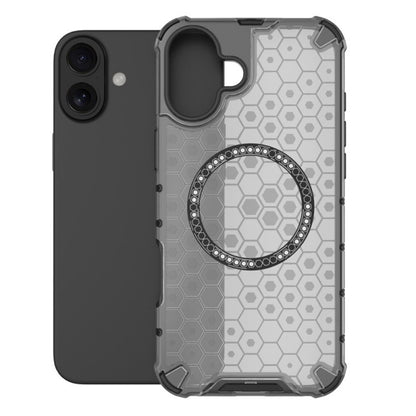 MagSafe-deksel for Apple iPhone 16, Techsuit, HoneyComb Shield, svart